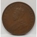 AUSTRALIA 1920 . ONE 1 PENNY . VARIETY . DOUBLE DOT . 6 PEARLS